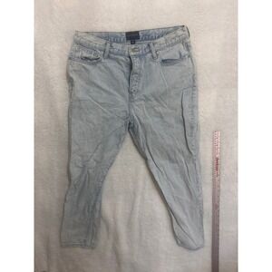 Lucky Brand Womens Light Wash High Rise Mom Jeans Size 14/32A Denim